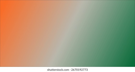 La gradación de naranja, blanco y verde representa la bandera de la India. Fondo degradado Abstractas inspirado en los colores nacionales de la India, conveniente para el diseño, Plantilla, cartel, Fondo de pantalla, telón de fondo.