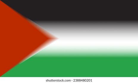 gradation of the Palestinian flag flying