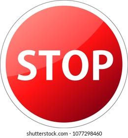 Gradation Red Stop sign 
