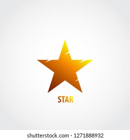 gradation star logo. template design vector