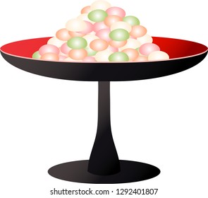 Gradation sweet rice crackers for Hinamatsuri