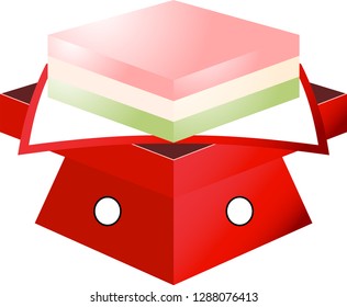 Gradation Three color Diamond shaped Rice cake for Hinamatsuri