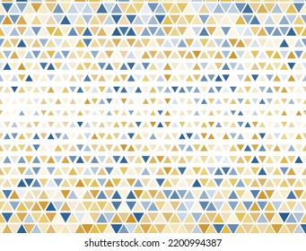 Gradation triangles halftone texture. Fade triangular structure banner background. Random triangles halftone grid.