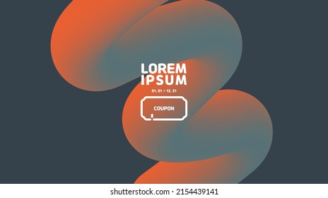 A gradation wave of orange and gray floating on a dark background