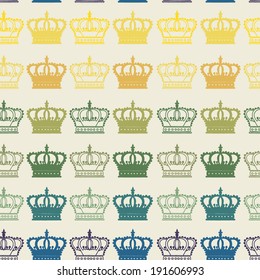 grade colored crown seamless pattern