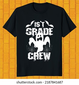 is it grade crew hello ween t-shirt design svg