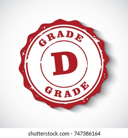 grade D sign stamp
