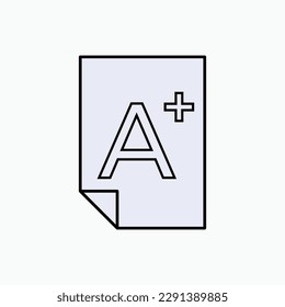 Grade Icon. A Class, Value Symbol.