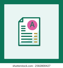 Grade A Icon: Document Assessment Result Graphic