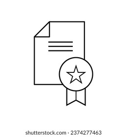 Grade Icon. Level, Quality. Value, Certificate Symbol.