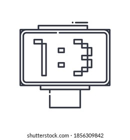 Grade icon, linear isolated illustration, thin line vector, web design sign, outline concept symbol with editable stroke on white background.