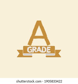 GRADE A letter logo design vector