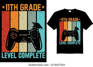 grade level complete t shirt design vector