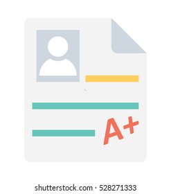 Grade Report Vector Icon