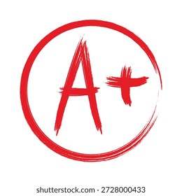 Grade Result A Plus Vector de pinceladas