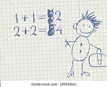 Grade school background, vector, EPS10