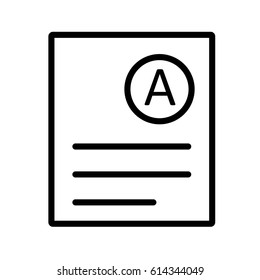 A grade vector illustration