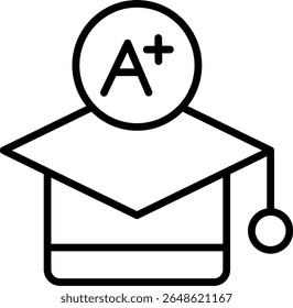 Diseño de ícono de línea de Vector de grado