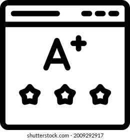 grade vector thin line icon