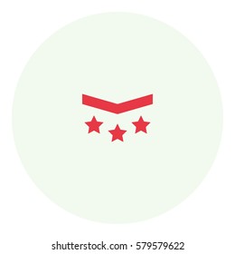Grade_Rank  icon - Flat design, glyph style icon - Pink enclosed in a circle