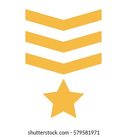 Grade_Rank  icon- Flat design, glyph style icon - Yellow