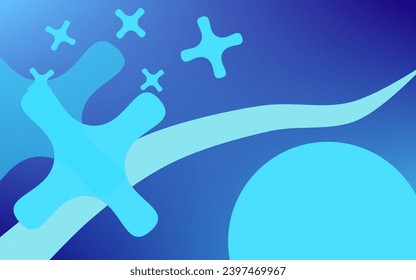graded blue background with patern arches