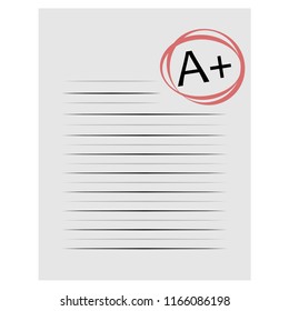 graded paper clipart