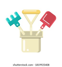 Graden tools toy kid flat design. for icon web social media post