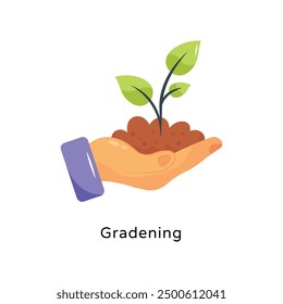 Gradening Vector Flat Icon Design illustration Symbol on White background EPS 10 File 