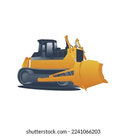 Grader-Bulldozer-Vektorgrafik-Vorlage