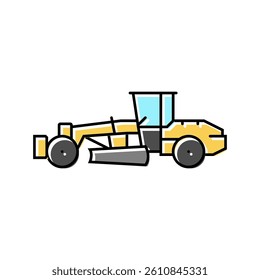 grader machine construction vehicle color icon vector. grader machine construction vehicle sign. isolated symbol illustration