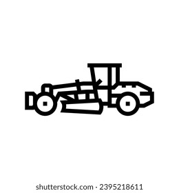 grader machine construction vehicle line icon vector. grader machine construction vehicle sign. isolated contour symbol black illustration