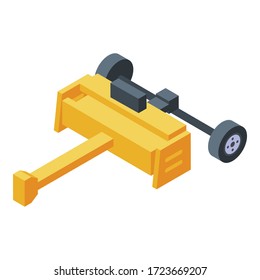 Grader machine equipment icon. Isometric of grader machine equipment vector icon for web design isolated on white background