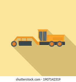 Grader machine grapple icon. Flat illustration of grader machine grapple vector icon for web design