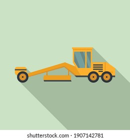 Grader machine heavy icon. Flat illustration of grader machine heavy vector icon for web design