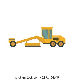 Grader machine heavy icon. Flat illustration of grader machine heavy vector icon isolated on white background