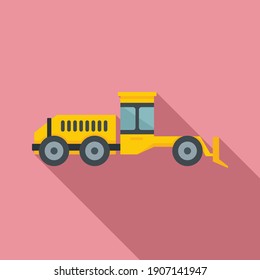 Grader machine hydraulic icon. Flat illustration of grader machine hydraulic vector icon for web design
