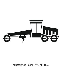 Icono de la máquina Grader. Ilustración simple del icono vectorial de máquina grader para el diseño web aislado en fondo blanco
