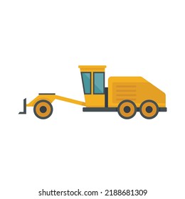 Icono de máquina de clasificación. Ilustración plana del icono vectorial de máquinas niveladoras aisladas en fondo blanco