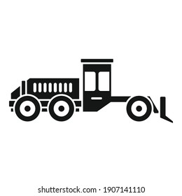 Grader machine scraper icon. Simple illustration of grader machine scraper vector icon for web design isolated on white background
