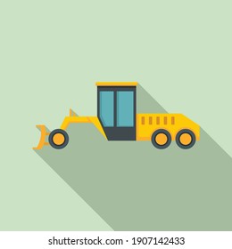 Grader machine utility icon. Flat illustration of grader machine utility vector icon for web design