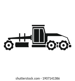 Grader machine vehicle icon. Simple illustration of grader machine vehicle vector icon for web design isolated on white background