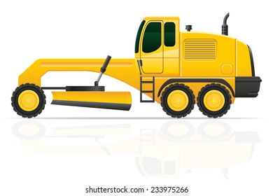 grader for road works vector illustration isolated on white background