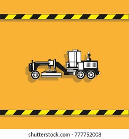 Grader. Vector icon.