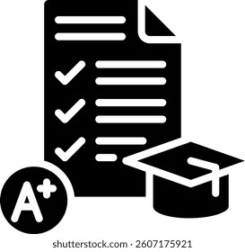 Grades Icon Glyph Vector Illustration