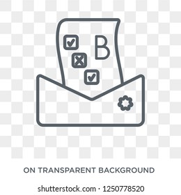 Grades icon. Trendy flat vector Grades icon on transparent background from E-learning and education collection. High quality filled Grades symbol use for web and mobile