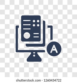 Grades icon. Trendy Grades logo concept on transparent background from E-learning and education collection