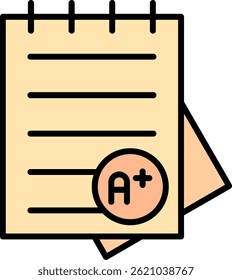 Grades Line Filled Vector Icon Design