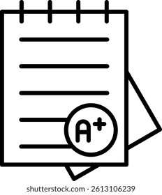 Grades Line Vector Icon Design