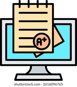 Grades Line Vector Icon Design